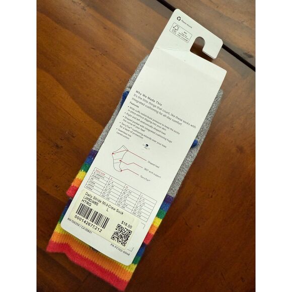 Lululemon Daily stripe Mid crew Sock Large - Picture 2 of 3